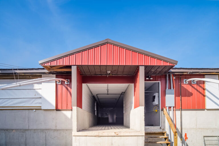 The dock on a loading barn